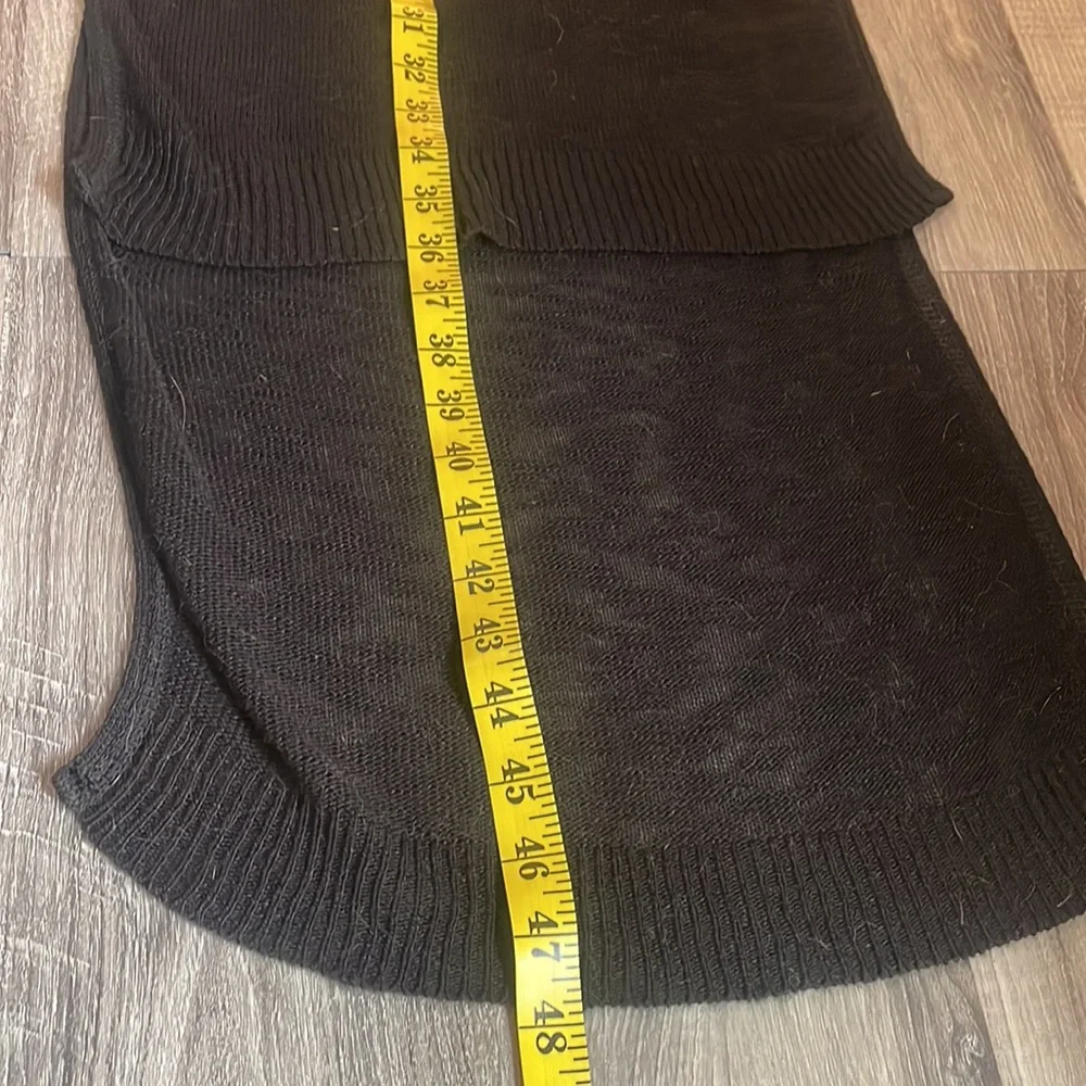 Express Black high low sheer, peek a boo side top, dress,cover, V neck,XS - Picture 7 of 12